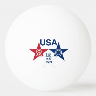 USA 250 Jahre - Rot blaue und weiße Sterne Design Tischtennisball