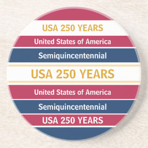 USA 250 Jahre Semiquincentennial Patriotische Stre Getränkeuntersetzer