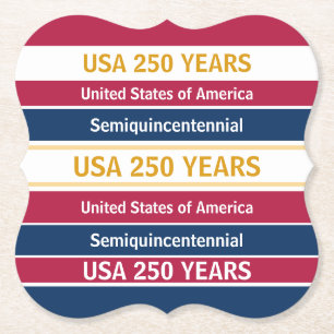 USA 250 Jahre Semiquincentennial Patriotische Stre Untersetzer