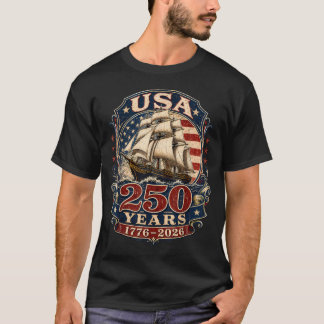 USA 250 Jahre Vintage-Segeln T-Shirt