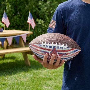 USA 250-Jahres-Jubiläum Rot Blau Weiß Aquarell Football