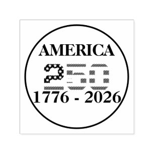USA 250. Jahrestag 1776-2026 Amerikanische Flagge Permastempel