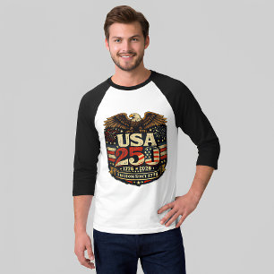 USA 250. Jahrestag 1776-2026 Herren Patriotisch  T-Shirt