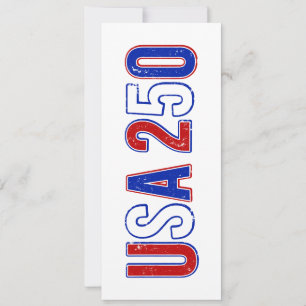 USA 250. Jahrestag 1776-2026 Patriotisch Amerikani Feiertagskarte