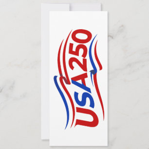 USA 250. Jahrestag 1776-2026 Patriotisch Amerikani Feiertagskarte