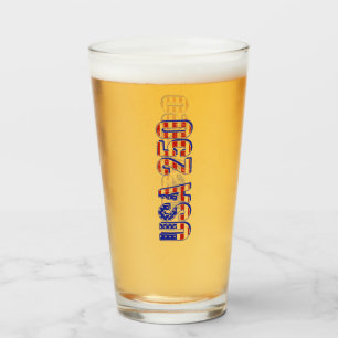 USA 250. Jahrestag 1776-2026 Patriotisch Amerikani Glas