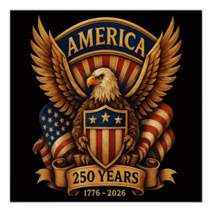 USA 250. Jahrestag 1776-2026 Poster