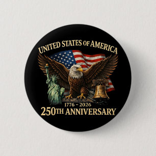 USA 250. Jahrestag 250 Jahre US-Flagge Geschenk fü Button