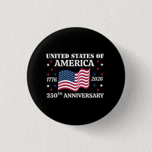 USA 250. Jahrestag 4. Juli Button