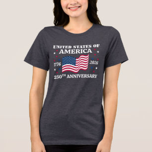 USA 250. Jahrestag 4. Juli Tri-Blend Shirt