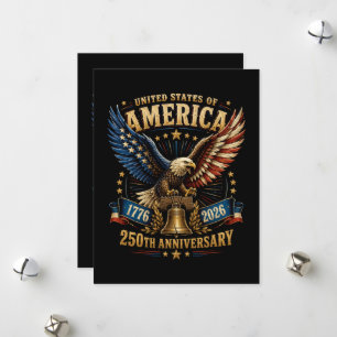 USA 250. Jahrestag Adler Feiertagskarte