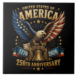 USA 250. Jahrestag Adler Fliese