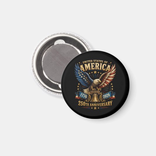 USA 250. Jahrestag Adler Magnet (Vorderseite/Rückseite)