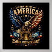 USA 250. Jahrestag Adler Poster (Vorne)