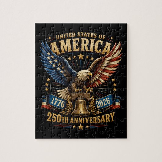 USA 250. Jahrestag Adler Puzzle (Vertikal)