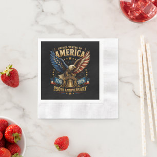USA 250. Jahrestag Adler Serviette