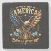 USA 250. Jahrestag Adler Steinuntersetzer (Vorderseite)