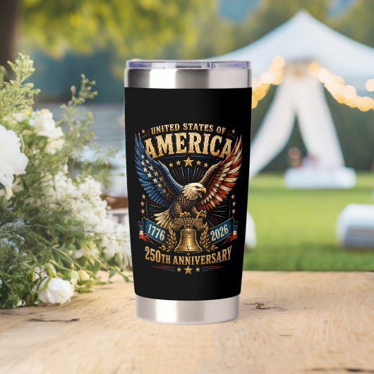 USA 250. Jahrestag Adler Thermobecher (Hochzeit (gedreht))
