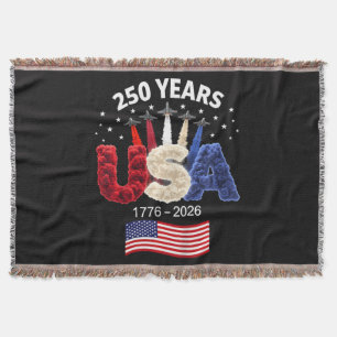USA 250. Jahrestag Amerikanische Flagge 250 Jahre Decke