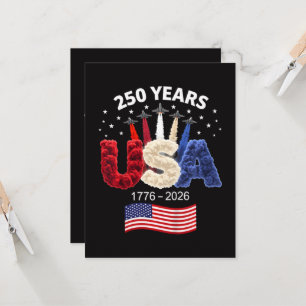 USA 250. Jahrestag Amerikanische Flagge 250 Jahre Einladung