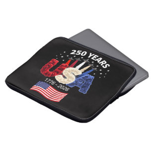 USA 250. Jahrestag Amerikanische Flagge 250 Jahre  Laptopschutzhülle