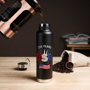 USA 250. Jahrestag Amerikanische Flagge 250 Jahre Trinkflasche