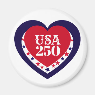 USA 250. Jahrestag Patriotisches Rot Weiß Blau Magnet