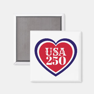 USA 250. Jahrestag Patriotisches Rot Weiß Blau Magnet