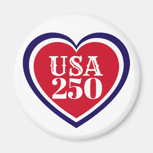 USA 250. Jahrestag Patriotisches Rot Weiß Blau Magnet