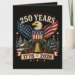USA 250. Jahrestag Patriotisches Weihnachten Adler Karte