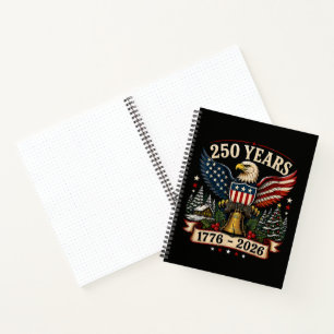 USA 250. Jahrestag Patriotisches Weihnachten Adler Notizblock