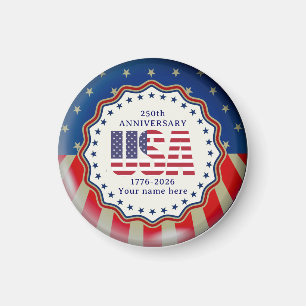 USA 250. Jahrestag Semiquincentennial 1776–2026 Magnet