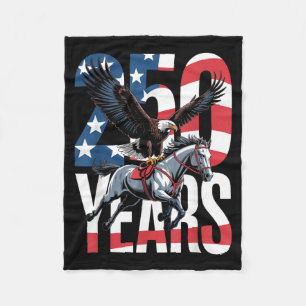 USA 250. Jahrestag Weißkopfseeadler Clydesdale Pfe Fleecedecke