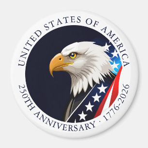 USA 250. Jahrestag Weißkopfseeadler Patriotisch Magnet