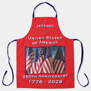 USA 250-jähriges Jubiläum American Fags Patriotic Schürze