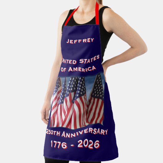 USA 250-jähriges Jubiläum American Fags Patriotic Schürze (InSitu)