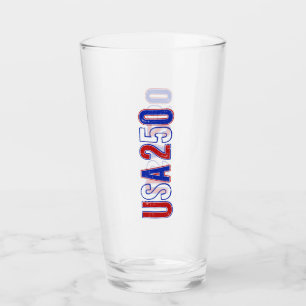 USA 250. Jubiläum 1776-2026 Patriotisch Amerikanis Glas