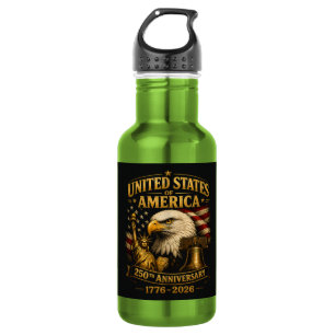 USA 250. Jubiläum Adler Edelstahlflasche