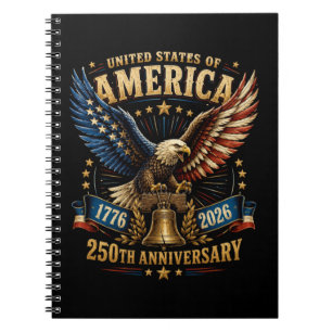 USA 250. Jubiläum Adler Notizblock