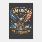 USA 250. Jubiläum Adler Post-it Klebezettel (Vorderseite)