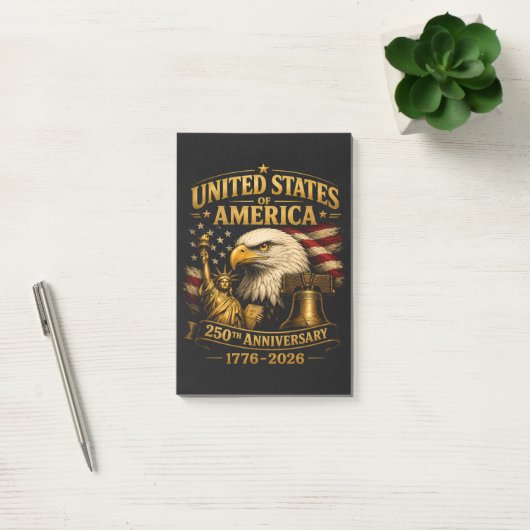 USA 250. Jubiläum Adler Post-it Klebezettel (Büro)