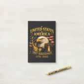 USA 250. Jubiläum Adler Post-it Klebezettel (Auf Schreibtisch)