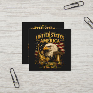 USA 250. Jubiläum-Adler Quadratische Visitenkarte
