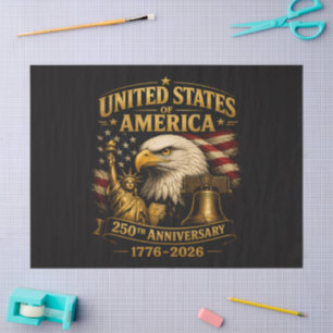 USA 250. Jubiläum Adler Seidenpapier