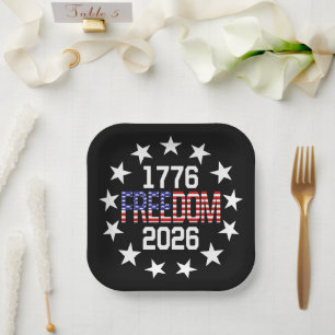 USA 250. Jubiläum Freedom Papier Teller