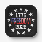 USA 250. Jubiläum Freedom Papier Teller (Vorderseite)