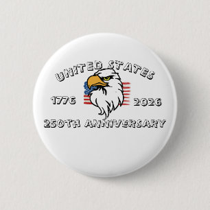 USA 250. Jubiläum Gedenk- 4. Juli Button