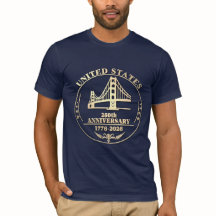 USA 250. Jubiläum Golden Gate Gold Design