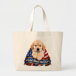 USA 250. Jubiläum Golden Retriever Große Tasche