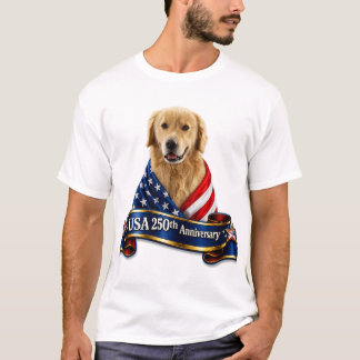 USA 250. Jubiläum Golden Retriever T-Shirt #9